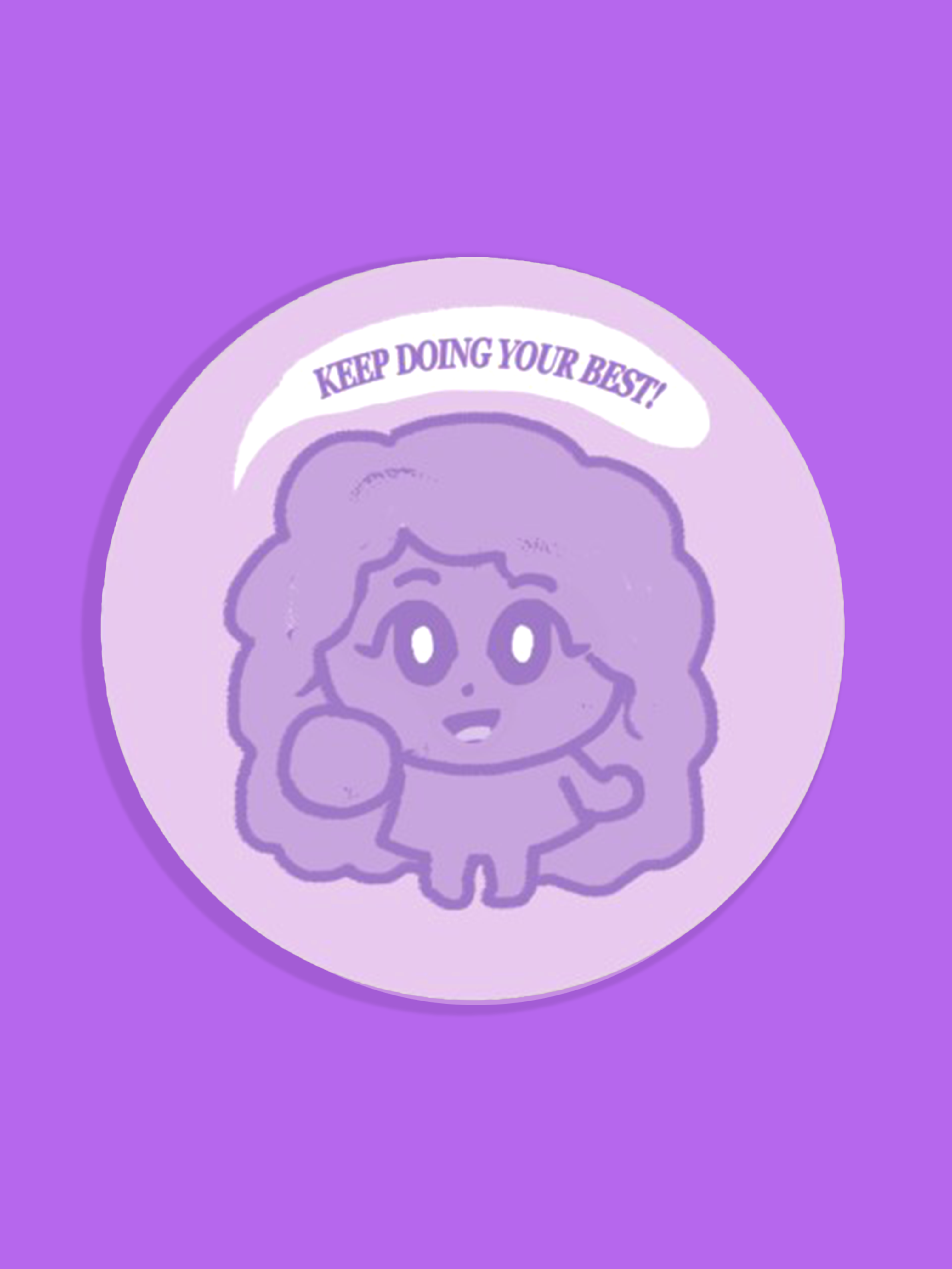 "Keep Doing Your Best" Ghost Girl Sticker