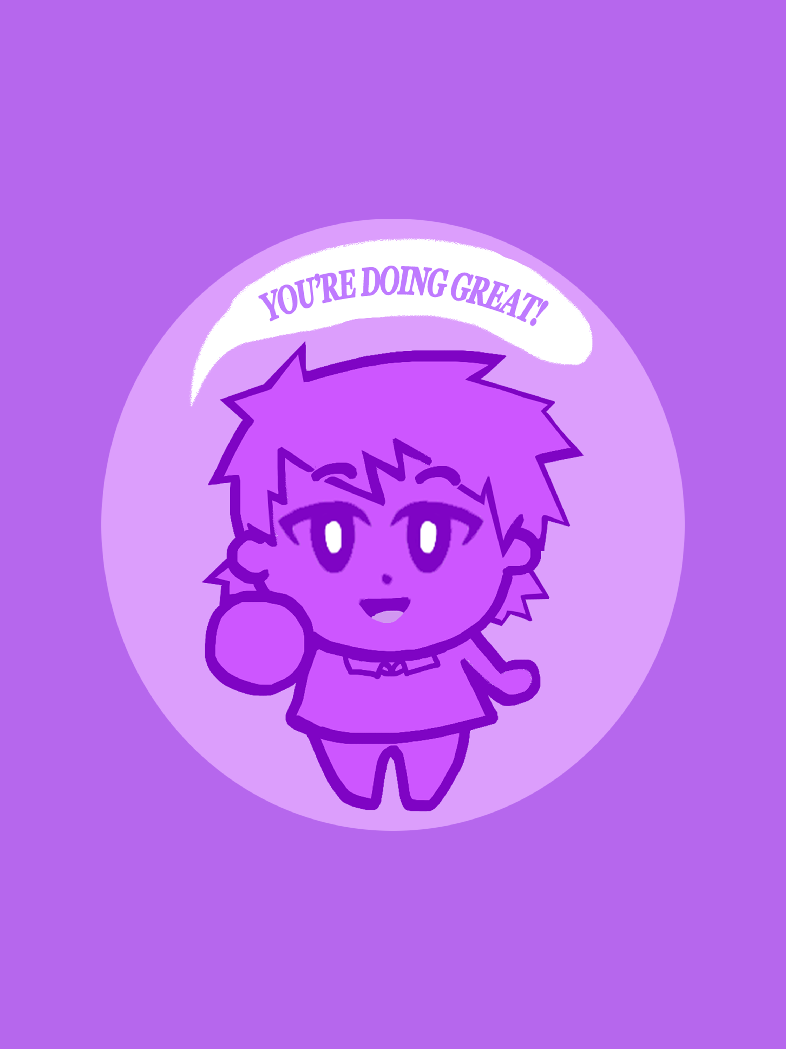 "You're Doing Great" Ghost Boy Sticker