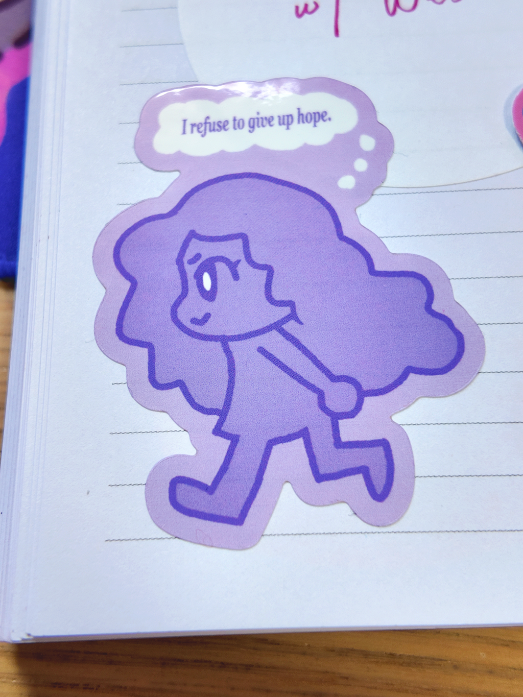 I Refuse to Give Up Hope Sticker