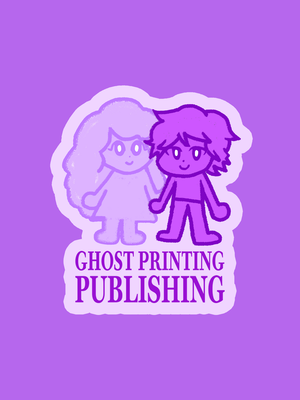 Ghost Printing Publishing Logo Sticker