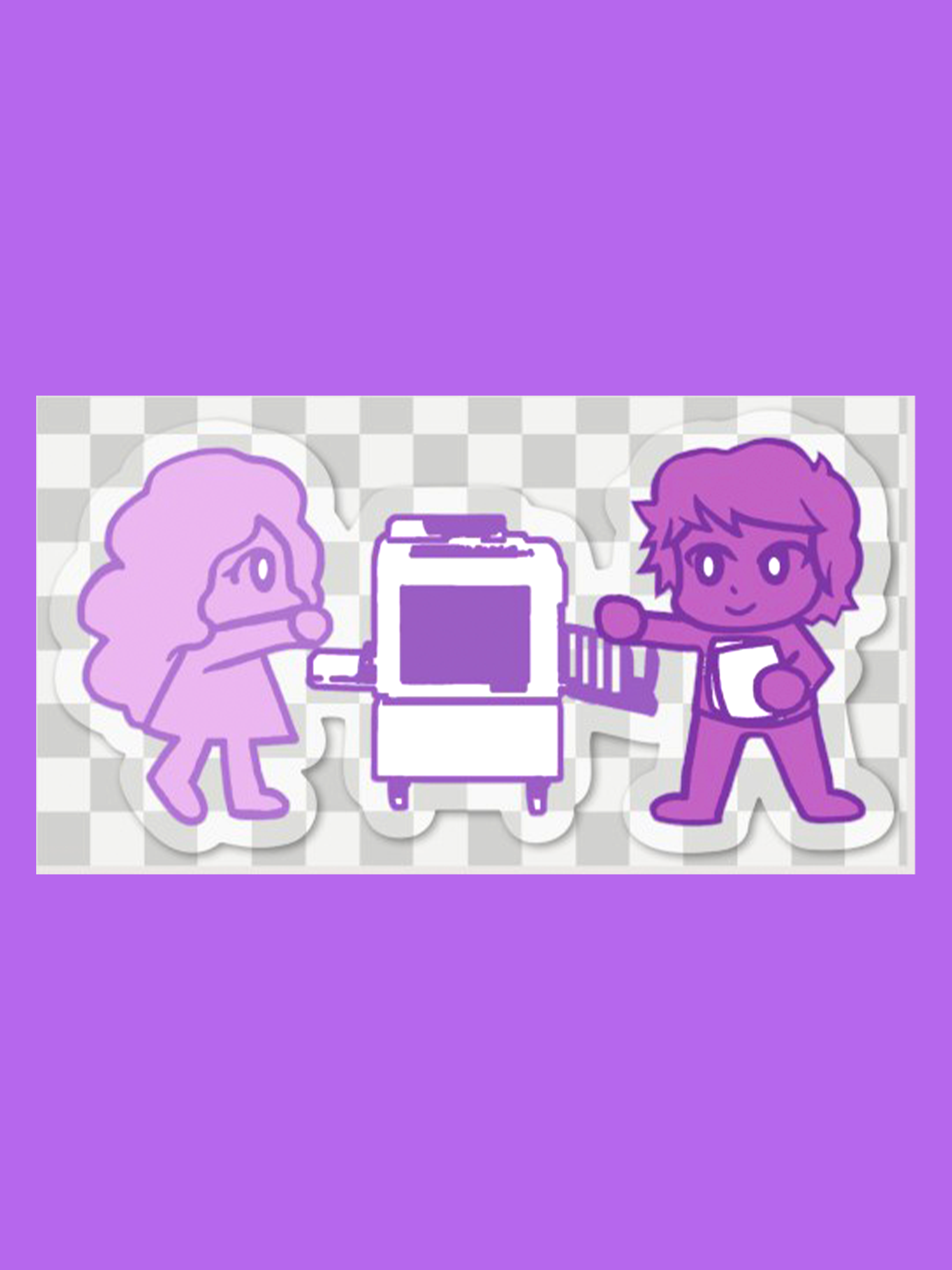 Ghost Printers Sticker (Clear BG)