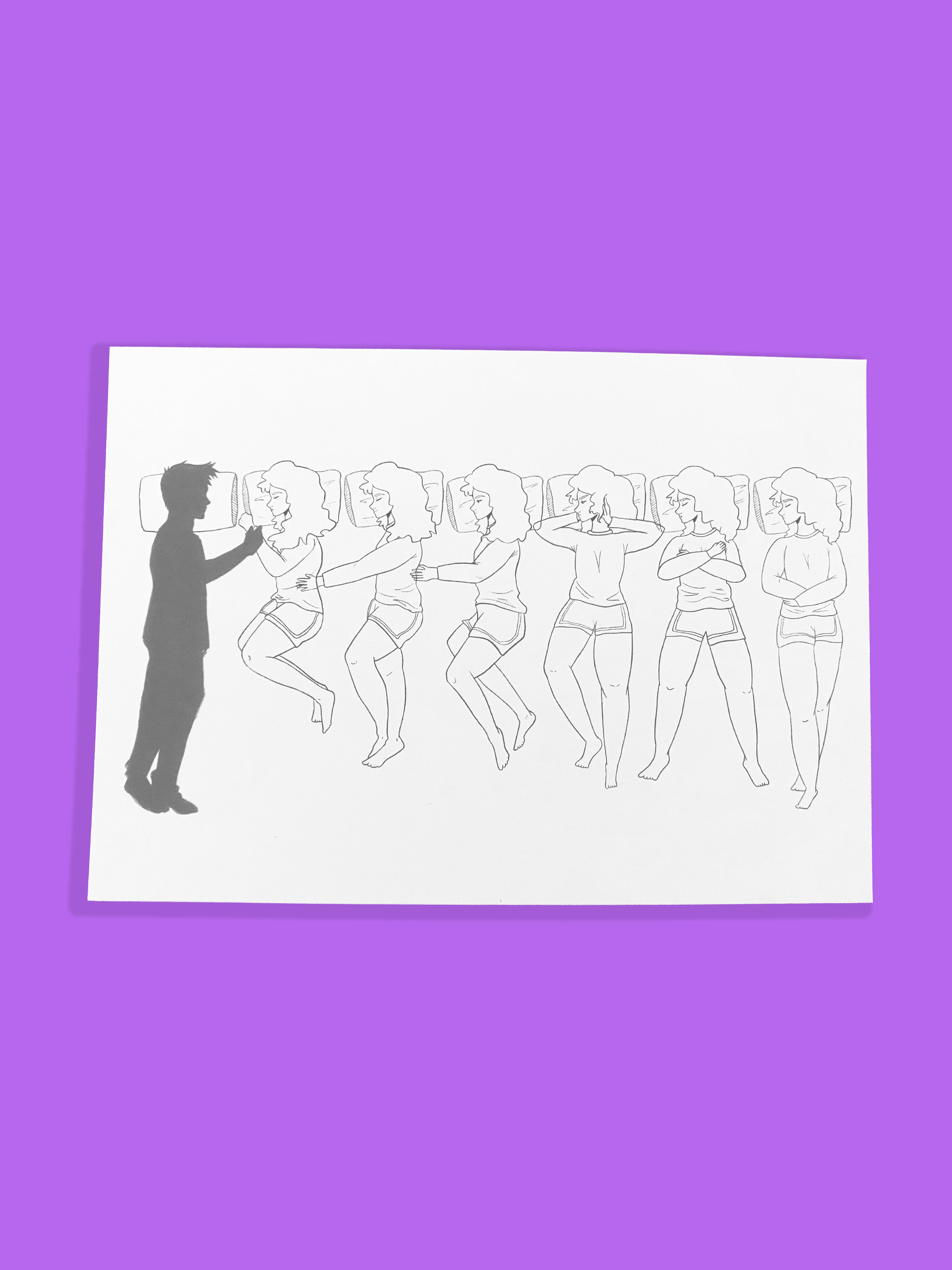 Sleeping Positions Postcard